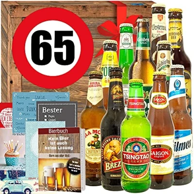 Abbildung von Ideen 65. Geburtstag/Bier Geschenk Welt und DE/Geschenk 65 Geburtstag Mann