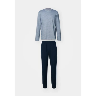 Abbildung von Schiesser LANG Casual Essentials Pyjama, Herren, Größe: 52, Nachtblau