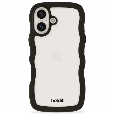 Abbildung von Apple iPhone 16 Hülle Recycelter Kunststoff Holdit Backcover/Hard Case Handyhülle Schwarz