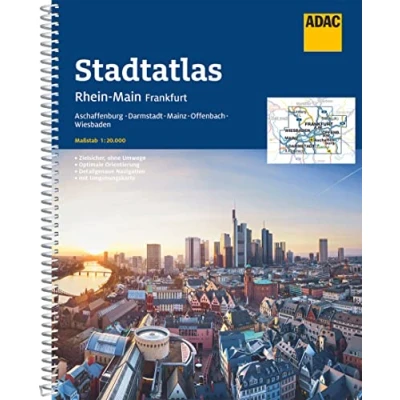 Abbildung von ADAC Stadtatlas Rhein Main, Frankfurt 1:20.000: mit Aschaffenburg, Darmstadt, Mainz, Offenbach, Wiesbaden