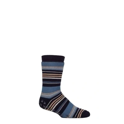 Abbildung von IOMI SOCKSHOP Heat Holders Socken Raynaud&#039;s 3.1 TOG Warm Gemütlich Thermal Streifend Anti Rutsch für Men Größe 39 45 Geeignet Diabetiker In 1 Paar Streifen MarIne