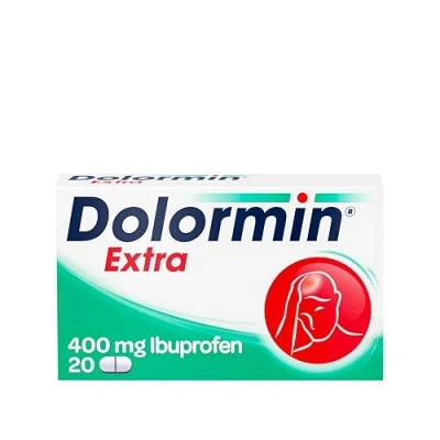 Abbildung von Dolormin® Extra Schnelle Hilfe bei Schmerzen wie Kopf , Zahn und Regelschmerzen mit Ibuprofen Lysin 20 Stück