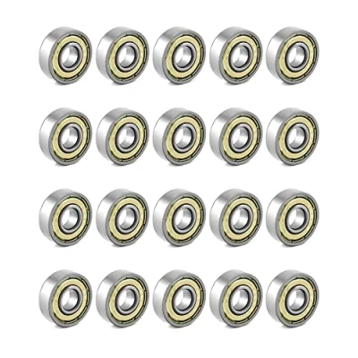 Abbildung von QWORK® 20 Stück 608zz Kugellager, Metall Double Shielded Miniatur Rillenkugellager, für Skateboards, Roller, Inline Skates, 8mm x 22mm 7mm