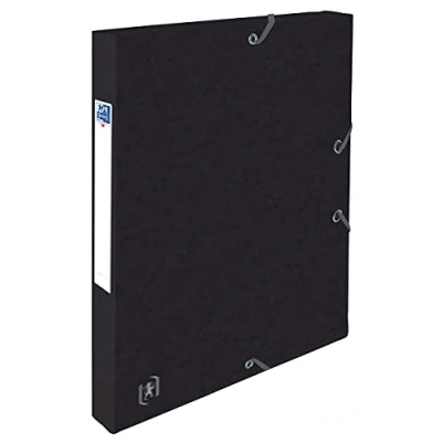 Abbildung von Oxford Sammelbox A4, aus Karton, 2,5 cm Rückenbreite, schwarz, 12 Stück