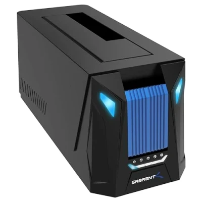 Abbildung von SABRENT M.2 SSD &amp; HDD Festplatten Dockingstation, 2,5&quot; 3.5&quot; SATA M2 NVMe Dock, USB C 10Gbps mit Offline Klonen (DS UNHC)
