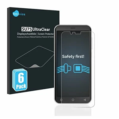 Abbildung von Savvies 6 Stück Schutzfolie für Emporia Smart 4 Displayschutz Folie Ultra Transparent
