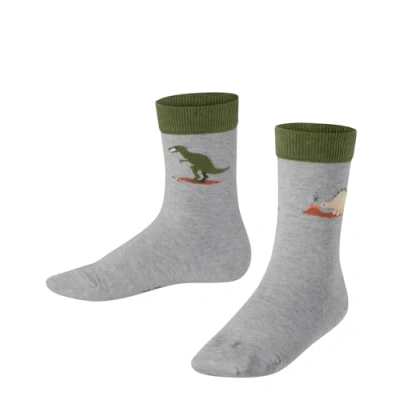 Abbildung von Falke Dinosaurs Socken für Kinder, Größe: 27 30, Lt. heather