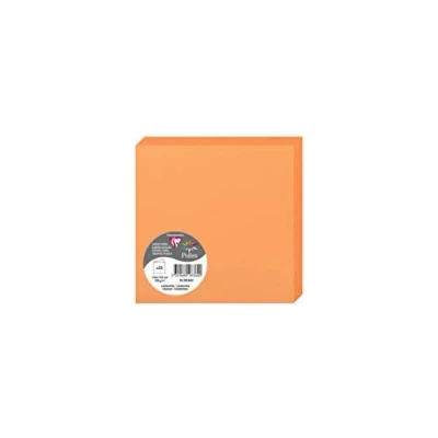 Abbildung von Clairefontaine 2836C Packung (mit 25 Doppelkarten Pollen, Gefaltet, 135 x mm) 210g, clementine