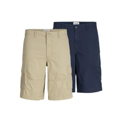 Abbildung von JACK&amp;JONES Herren JPSTCOLE JJCAMPAIGN 2PK MP Shorts, Beige, S