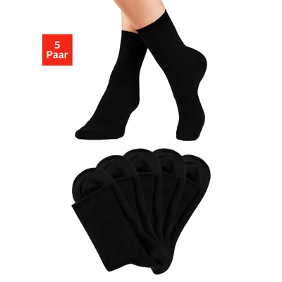 Abbildung von Lavana Basicsocken, (Packung, 5 Paar), mit feiner Rippe