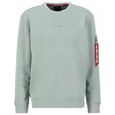 Abbildung von Alpha Industries Double Layer Sweatshirt, Herren, Größe: 3XL, Dusty green