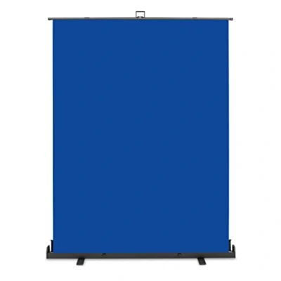 Abbildung von Walimex Pro Roll Up Panel 165x220cm Fotohintergrund Blau I portable, freistehende Fotoleinwand für Nachtaufnahmen, Portrait Shooting &amp; Fotostudio Chromakey Effekt Metallbox Stabilität Schutz