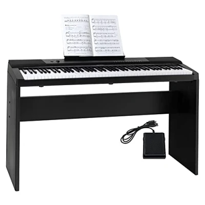 Abbildung von McGrey Home Keyboard DK 88 Tasten Beginner in Stagepiano Optik (inkl. Sustain Pedal und Unterbau), integrierter USB MP3 Player, Split , Dual Twinova Funktion