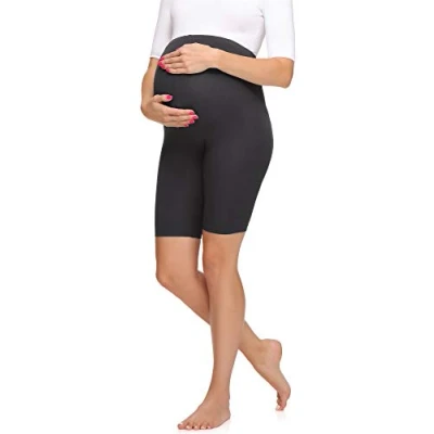 Abbildung von Merry Style Damen Kurze Umstandsleggings aus Viskose MS10 299 (Graphite, XXL)