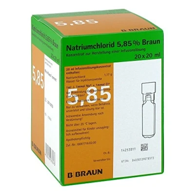 Abbildung von Natriumchlorid 5,85% Braun Mpc Infusionslsg. konz.