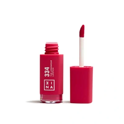 Abbildung von 3INA MAKEUP The Longwear Lipstick 334 Kräftiges Rosa Lippenstift Matte mit Hyaluronsäure Langanhaltender Hochpigmentiert Flüssig Vegan Cruelty Free