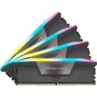 Abbildung von Corsair VENGEANCE RGB DDR5 RAM 64GB (4x16GB) 6200MHz CL32 Intel XMP iCUE Kompatibel Computer Speicher Schwarz (CMH64GX5M4B6200C32)
