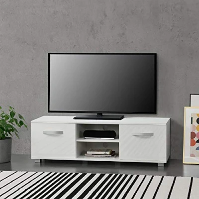 Abbildung von en.casa TV Board, »Laugar« Fernsehtisch mit Ablagefach weiß