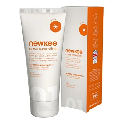 Abbildung von newkee Sonnencreme LSF 50+ (100ml) Wasserfest, Sonnenschutz Ideal für den Sport, Sunscreen entwickelt von Manuel Neuer &amp; Angelique Kerber