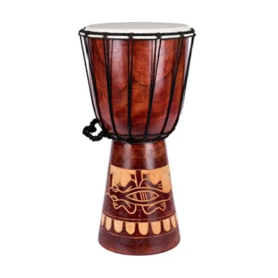 Abbildung von 20cm Djembe Gecko Carving Trommel Bongo Drum Handtrommel Buschtrommel Percussion Kinder Fair Trade
