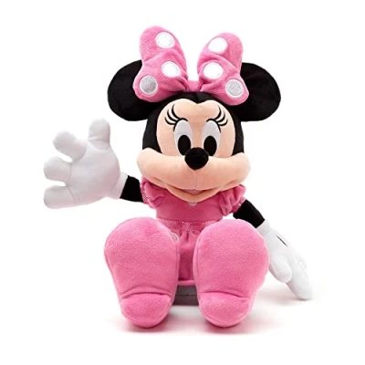 Abbildung von Disney Store Minnie Maus Offizielles mittelgroßes Kuscheltier für Kinder, 45 cm, mit Stickereien und weicher Oberfläche im gepunkteten Kleid Schleife, geeignet ab 12 Monaten