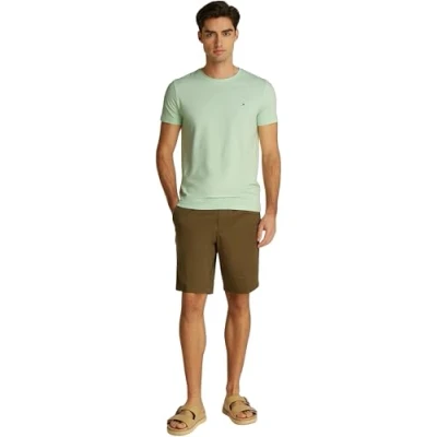 Abbildung von Tommy Hilfiger Stretch SLIM FIT TEE Tshirt basic, Herren, Größe: 3XL, Opal green
