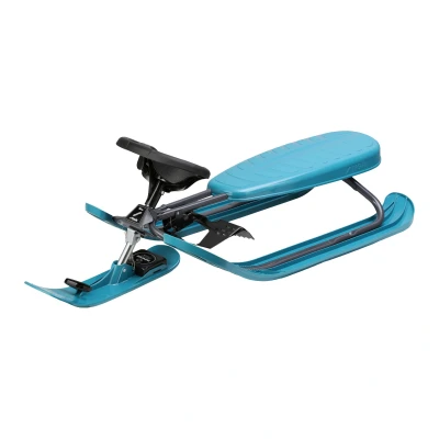 Abbildung von STIGA Snowracer Curve Robuster Lenkschlitten mit Bremse und Zugseilwinde Stahlrahmen Bobschlitten für Kinder Erwachsene bis 90 kg Winter Schlitten ab 7 Jahren