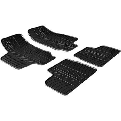 Abbildung von Gledring 0083 Fußmattensatz Gummi vorne und hinten 4 schwarz 750mm 550mm OPEL: Astra G CC, Caravan, Cabrio
