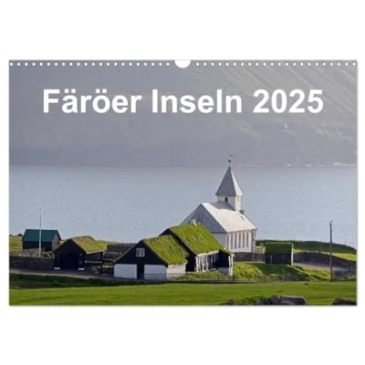 Abbildung von Färöer Inseln 2025 (Wandkalender DIN A3 quer), CALVENDO Monatskalender