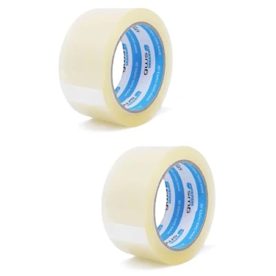 Abbildung von gws Paketklebeband 2 Rollen farblos Geräuscharmes Universalklebeband zum Verpacken von Paketen Hohe Klebekraft Profi Qualität 66 m Länge 50 mm Breite