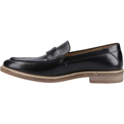 Abbildung von Hush Puppies Benedict Leder Herren Schwarz Slipper