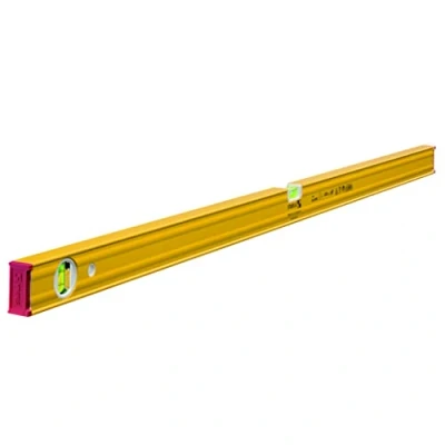 Abbildung von STABILA Magnet Wasserwaage Type 80 ASM, 120 cm, verstärktes Alu Profil, extrastarkes Seltenerd Magnetsystem, 1 Horizontal Libelle, Vertikal integrierte Rutsch Stopper, Made in Germany