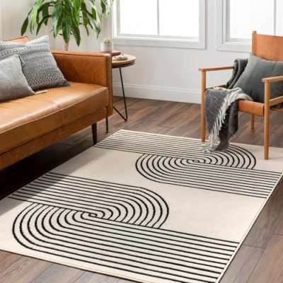 Abbildung von Surya Teppich &quot;Modern 2355&quot;, rechteckig, Skandi Design, Modern Boho Kurzflor Wohnzimmerteppich, Schlafzimmer