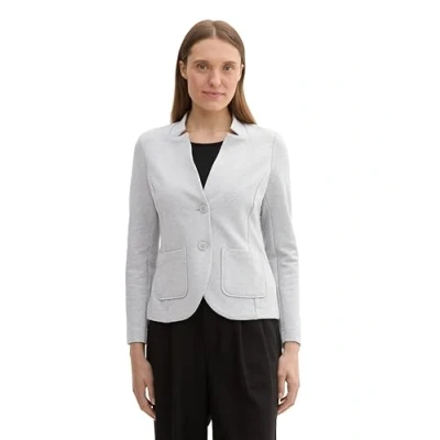 Abbildung von TOM TAILOR Damen 1038703 Blazer, 33774 New Light Grey Melange, 3XL EU