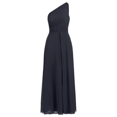 Abbildung von APART One Shoulder Abendkleid mit Plisseedetail, Nachtblau, 42