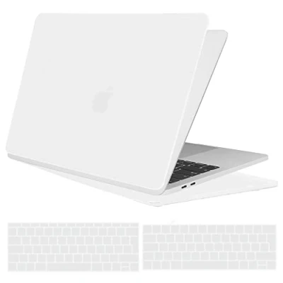 Abbildung von TECOOL Hülle für MacBook Pro 13 Zoll M2 2022 M1 2020 A2338, 2016 A2289 A2251 A2159 A1989 A1706 A1708, Ultradünne Anti Fingerabdruck Matt Case Schutzhülle u. EU Tastaturschutz QWERTZ