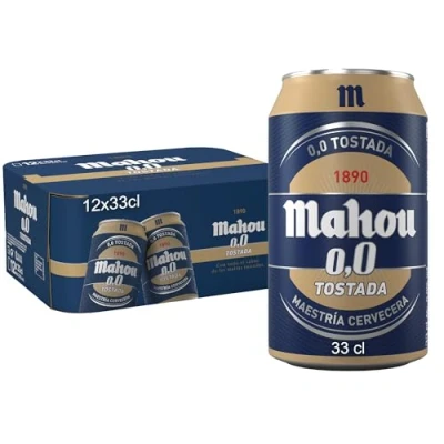 Abbildung von Alkoholfreies Bier Mahou Tostada 0,0 12x33cl (Pack 12 Dosen)