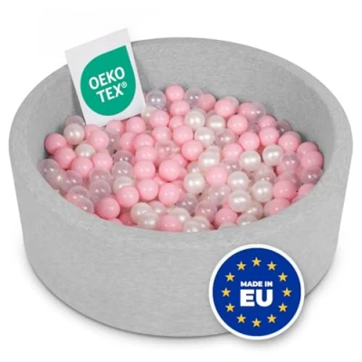 Abbildung von SELONIS Bällebad Kinder 90x30cm Bällepool für Baby 200 Bälle Enthalten