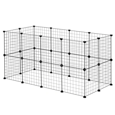 Abbildung von EUGAD Kleintierkäfig, Freigehege 72cm hoch Indoor DIY Laufstall