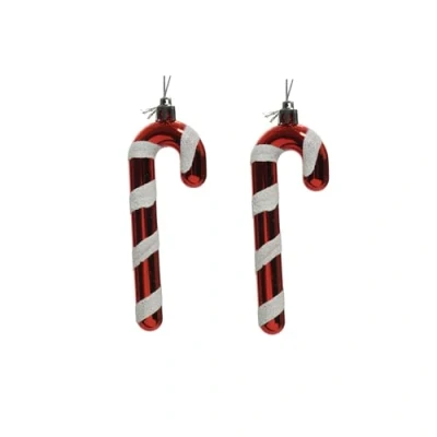 Abbildung von MARELIDA Christbaumschmuck Weihnachtsbaumschmuck Zuckerstange Weihnachtsdeko H: 12cm 2er Set