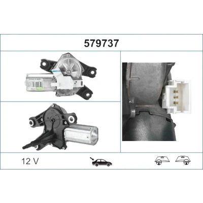 Abbildung von VALEO ORIGINAL PART 579737 Scheibenwischermotor 12 hinten für Links /Rechtslenker