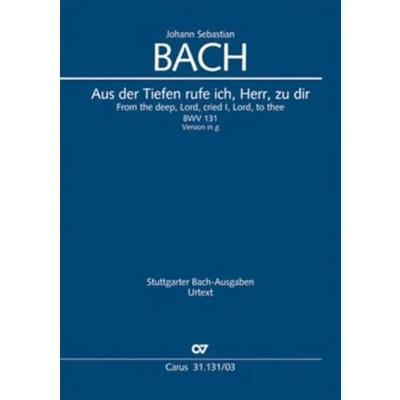 Abbildung von Aus der Tiefen rufe ich, Herr, zu dir (Klavierauszug): Kantate für einen Bußgottesdienst (Fassung in g) BWV 131, 1707/1708