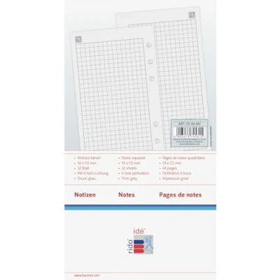 Abbildung von rido/idé 7066451 Notizen kariert (für Timer Filius/Timing 2, 93 x 172 mm, 32 Blatt)