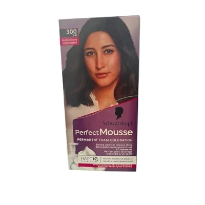 Abbildung von Perfect Mousse permanente Schaumcoloration, 300 Schwarzbraun, 3er Pack (3 x 1 Stück)