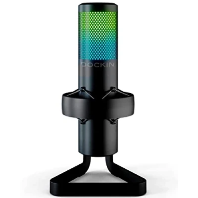 Abbildung von DOCKIN® MP3000 Kondensator Mikrophon für PC, Gaming, Podcast &amp; Streaming USB Standmikrofon Aufnahmen Mikrofon mit schwerem Ständer [Volle Ausstattung Beste Klangqualität] Microphone PC