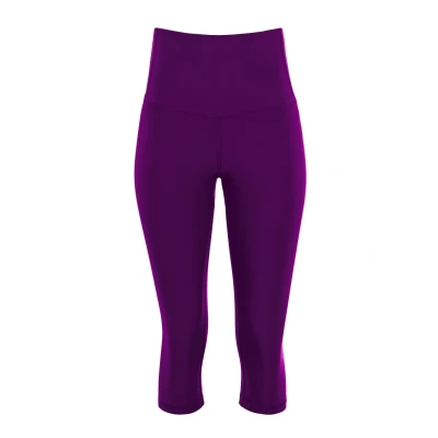 Abbildung von Winshape Damen Functional Comfort ¾ Tights Hwl217c “high Waist Mit V Shape Applikation Und Core Bund Leggings, Dark Plum, L EU