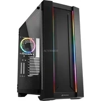 Abbildung von Sharkoon Elite Shark CA200M, PC Gehäuse, ARGB, 8 Fach RGB Steuerung, klassischer und vertikaler Grafikkarteneinbau