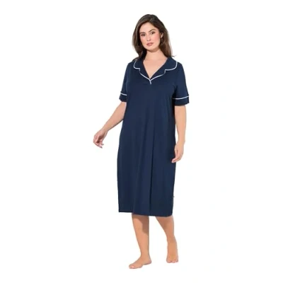 Abbildung von Ulla Popken Nachthemd, Damen, Größe: 54/56, Midnight blue