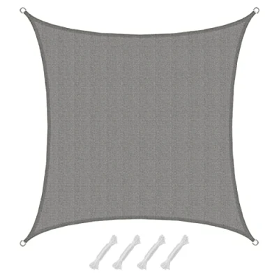 Abbildung von AMANKA 90% UV Schutz: Sonnensegel Viereckig 4x4 Wasserdurchlässig &amp; Atmungsaktiv Viereck Pergola Trampolin Sonnenschutz Carport Whirlpool Sonnendach Pool