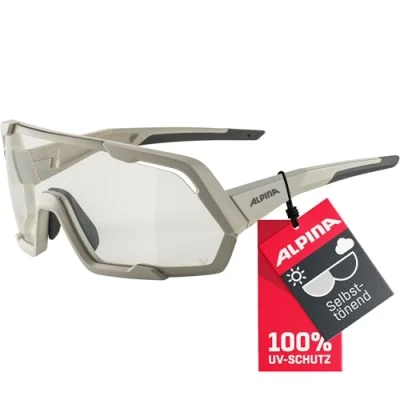 Abbildung von ALPINA ROCKET V Selbsttönende, Bruchfeste &amp; Beschlagfreie Sport Fahrradbrille Mit 100% UV Schutz Für Erwachsene